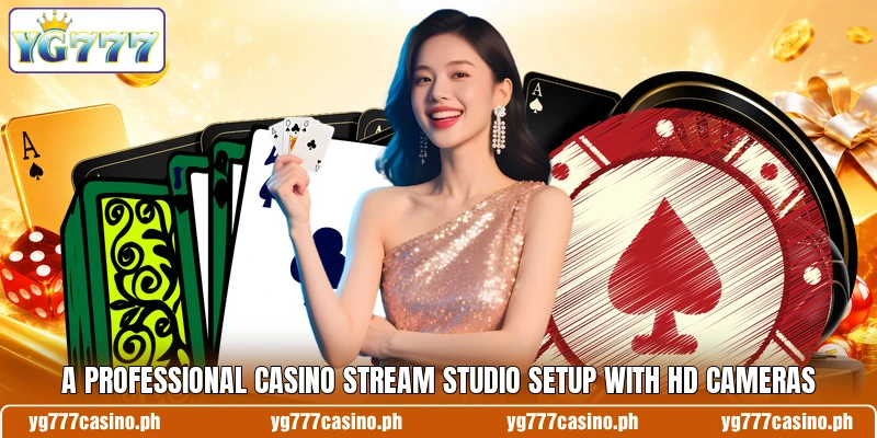A professional Casino Stream Studio setup with HD cameras A professional Casino Stream Studio setup with HD cameras