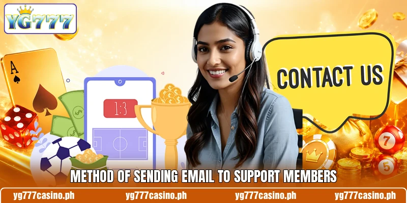 Method of sending email to support members
