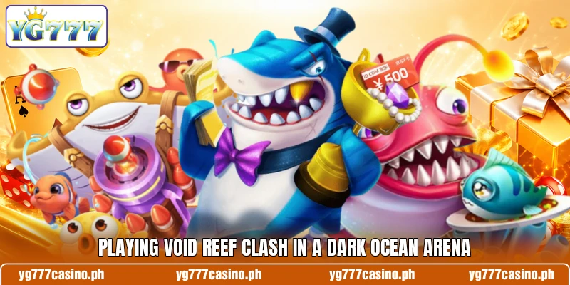 Playing Void Reef Clash in a dark ocean arena Playing Void Reef Clash in a dark ocean arena